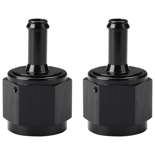 Adaptador manguera 10AN hembra a espiga 5/16 conector aluminio negro para combustible 2