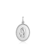 TOUS Colgante Medalla para Mujer de Plata de Primera Ley, Colección devocion
