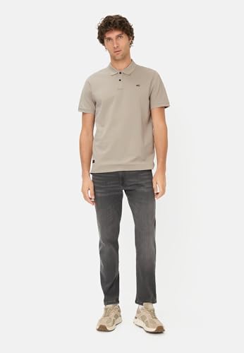 camel active Herren Poloshirt mit Druckknöpfen Beige, Menswear-XL – Ansicht 3
