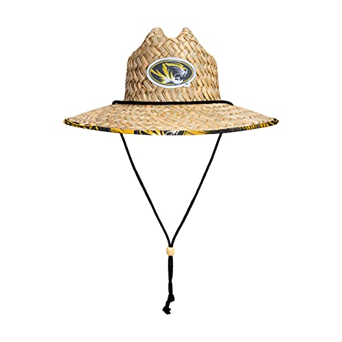 Image of FOCO Men's NCAA College Team Logo Floral Straw Sun Hat