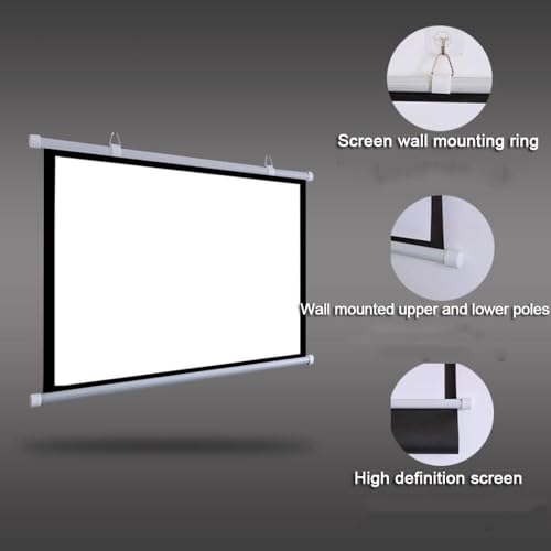 Pantalla manual de proyector 72in 16:9 para cine en casa miniatura 3