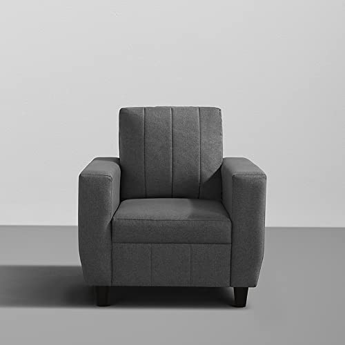 Image of Sleepyhead Bae Designed by Duroflex - 1 Seater Sofa Chair, Premium Fabric |Space-Saving Design |Comfort & Easy Maintenance |3 Years Warranty |Stylish Single Seater for Living Room - Stone Grey