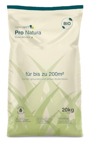 rasenwelt Bodenaktivator Bio Rasenaktivator 20kg| Bodenverbesserung in Rasen und Garten| mit NPK