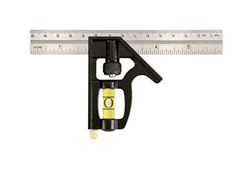 Johnson Level & Tool 406EM-S Heavy Duty Professional Inch/Metric Metal Combination Square, 6