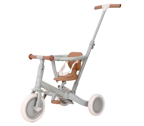 Little Dutch 4-in-1 Dreirad mit Schubstange Laufrad - grün