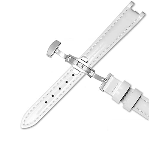 Bracelet montre blanc 12mm en cuir pour un style élégant au quotidien
