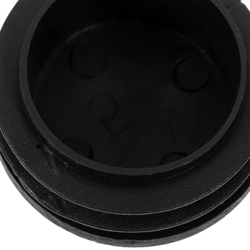Tapón de plástico negro para agujeros redondos y patas de mobiliario, pack de 50 4