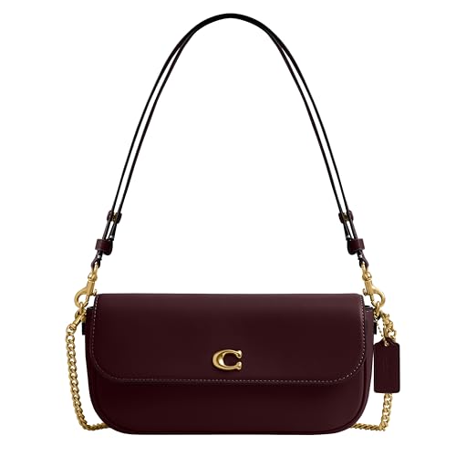 Coach Brook Flap Bag with Chain, B4/Merlot