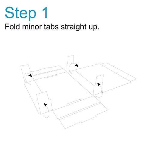 White Cardboard Shipping Box - Pack of 50, 9 x 6.5 x 1.75 Inches, White, Corrugated Box