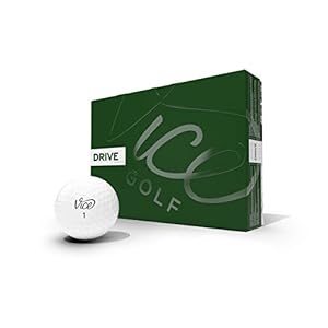 Vice Golf Drive White 2020 | 12 Golf Bälle | Eigenschaften: Extrem widerstandsfähig, mehr Länge, überragende Kontrolle, hohe Ballgeschwindigkeit | Profil: Entwickelt für Anfänger