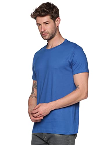 Image of Solid Men Round Neck White T-Shirt