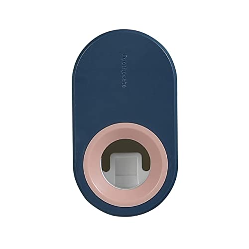 Ciieeo Rolling Tube Toothpaste Dispenser Wall Mount Auto Squeezer for Bathroom Holder Dark Blue Home Hotel Dec