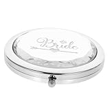 Cabilock Braut Taschenspiegel Kleiner Kompaktspiegel Tragbar Kleiner Kosmetikspiegel für Handtasche Reise Hochauflösender Schminkspiegel Geschenkidee für Damen