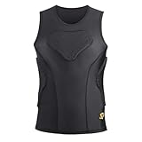 DGXINJUN Men's Padded Football Rib Chest Protector Shirt Sleeveless for Men Women Sports Shoulder Protective Shirt for Rugby Softball Baseball Lacrosse