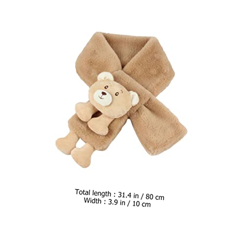 SAFIGLE 1pc Boys and Girls Warm Scarf Soft Cartoon Bear Neck Wrap for Outdoor Activities Birthday for Boys and Girls Comfortable and Stylish Boy Girl Accessory2