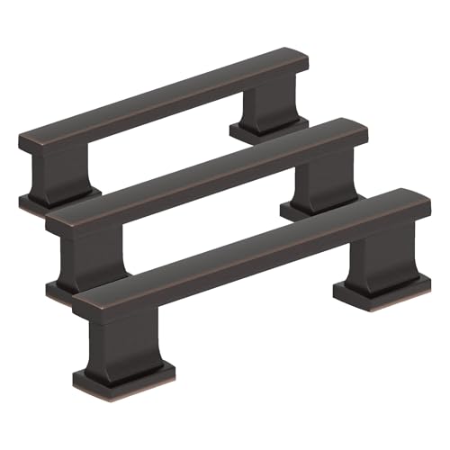 Image of Amerock 10BX37091ORB | Oil Rubbed Bronze Cabinet Pull | 3-3 /4 inch (96mm) Center-to-Center | 30 Pack | Triomphe | Furniture Hardware
