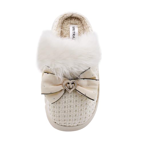 Image of VRITRAZ Women's Comfort Slip On Closed Toe Warm Winter with Cute Design print House Clog Indoor Slipper