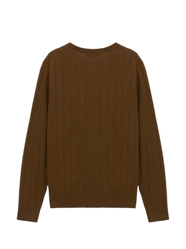 Crew Neck 100% Merino Wool Sweater for Men Pullover Ribbed Casual Fitted Long Sleeve Knit Tops2