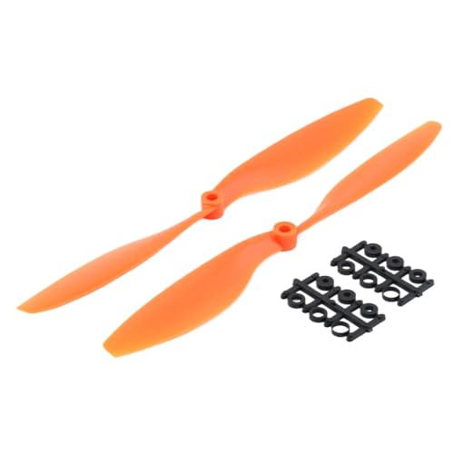 2PCS 1045 10インチCW CCWプロペラペアF450 F550フレームと同様のクアッドコプターがA2212 KV1000モーターに適合しますスペアパーツ交換(1045 Orange 1 pairs)