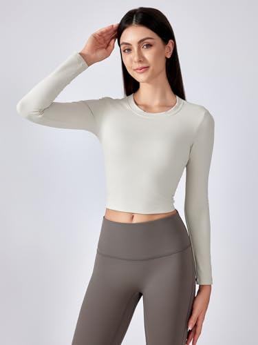 Image of ABOCIW Women Twist Back Workout Top with Built in Bra Cap Sleeve Pilates Yoga Crop Top Athletic Gym Shirt