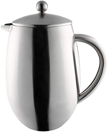 Café Ole 12 Cup Double Walled Bellied Cafetiere French Press Coffee Maker, Mirror, 1.5 Litre, BFD-12