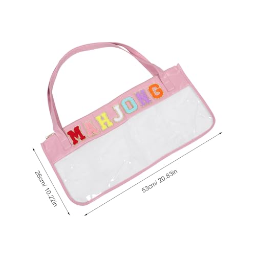 ibasenice Mahjong Tile Bag con capacidad grande transparente miniatura 7
