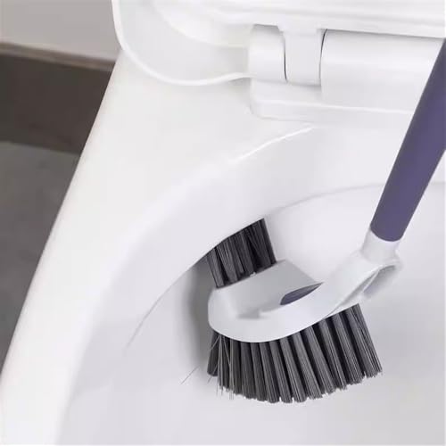 Brosse de toilette double usage avec base stable et trou de suspension pratique