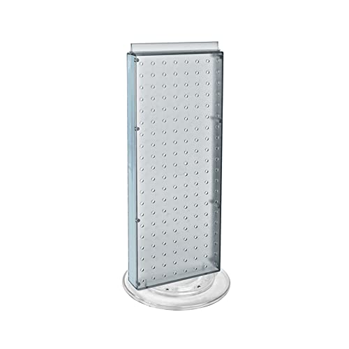 Azar 700508-CLR 8-Inch W by 20-Inch H Revolving Clear Pegboard Counter Unit, Clear
