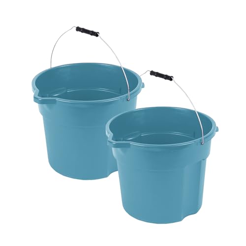 REYNERA Dúo de Cubetas de 12 litros 2 Unidades con Pico en Colores Variados para Tareas Cotidianas