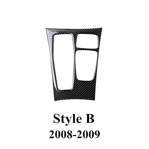 HOTRIMWORLD Carbon Fiber Center Console Gear Box Frame Trim Cover for BMW X5 X6 E70 E71 2008-2009 (Model B)