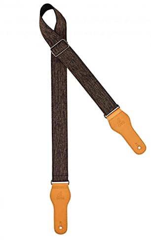 Ortega Guitars Adjustable Guitar Strap - Acoustic Guitar / Bass, Electric Guitar / Bass - Casual Series - Cotton, Dark (OCS-200)
