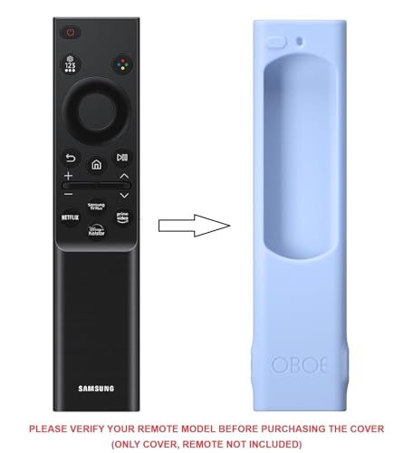 Image of OBOE Silicone TV Remote Cover for Samsung Remote BN59-01311, Glow in Dark Blue