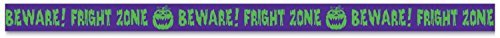 Beware! Fright Zone Party Tape 3in. X 20ft. HalloweenParty Accessory (1 Count) (1/pkg) Pkg/12