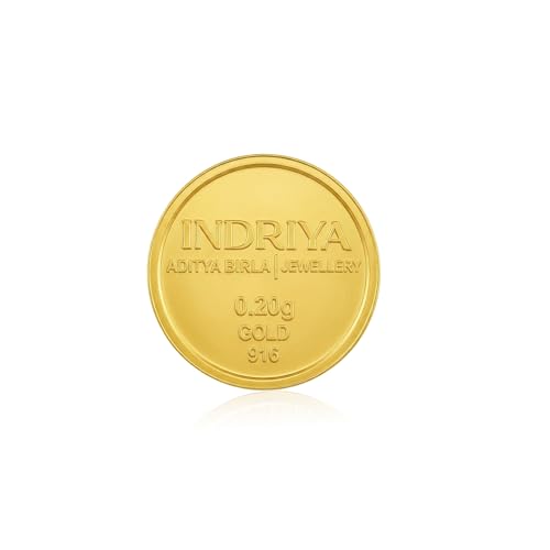 Image of 22 KT 916 0.2gm Lotus Gold Bar /Gold Coin - for Akshaya Tritiya, Weddings, Festivals, Birthdays & Gifts