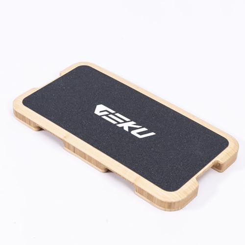 GEKU FIT Bamboo Fitness Board for Resistance Band Workouts - Eco-Friendly Exercise Platform with...