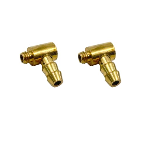 URIMPAVIDO 2PCS RC Boat 90 Degree Water Cooling Nozzle Brass Water Cooling Nipple Faucet Oil Fuel Nozzle for Brushless RC Boat DIY Model Ship Parts (M4)