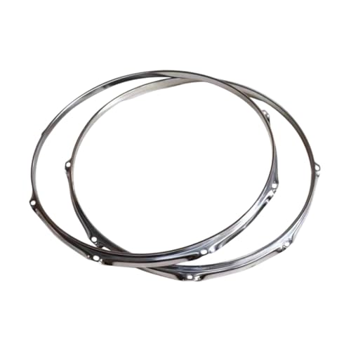 Colaxi Drum Hoops Drum Rims 6 Hole Percussion Instrument Repairing Replacement DIY Professional Snare Drum Batter for Top and Bottom, 16 inch