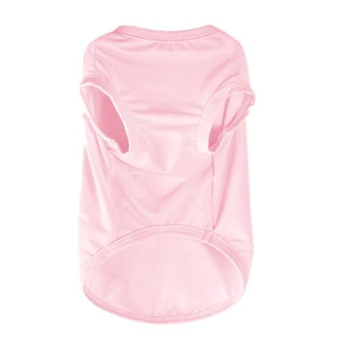 ISUPY 犬服 クール tシャツ 冷却ベスト 涼しい 春夏用 ペットウェア ドッグウェア 小型犬 中型犬 大型犬 タンクトップ 接触冷感 ひんやり 吸水速乾 熱中症対策 暑さ対策 (L,ピンク)
