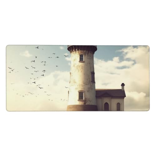 Tapis de souris XXL Old Lighthouse 40x90cm pour éviter les glissements de clavier sur le bureau
