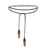 Doubnine Boho Feather Choker Wrap Versatile Necklace Vegan Suede Lariat Gothic Brown Black Accessori