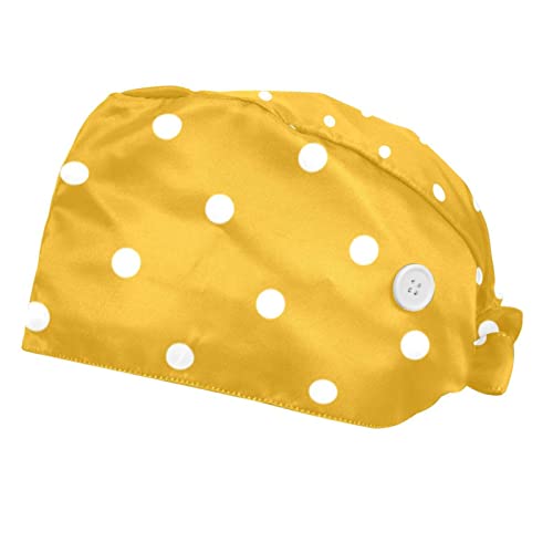 Casquettes de travail pour hommes et femmes avec calot bouffant réglable à motifs pois