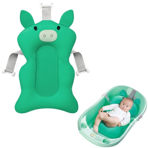 Image of Baby Bath Seat Support Net Soft Infant Bathing Seat Support Mat Suspension Shower Pad Adjustable Non-Slip Newborn Bathtub Sling Mat Baby Sink Bather Tub Shower Net Bathtub Sit Up Mesh 0-7 Month