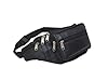 RAS Unisex Leather Bum Bag – Large Waist Travel Money Pouch with 6 Zipped Pockets – Black Fanny Pack Belt Bag for Passport, Phone, Dog Walking, Festivals, Hiking, Holidays Art–1006 (Black) #5