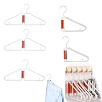 Portable Folding Clothes Hangers, 5pcs - Fold in Half, Space Saving for Travel, Dorm, Closet & Home