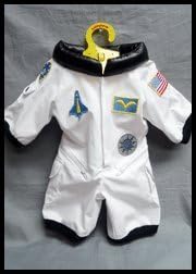 Teddy Bear Space Shuttle WHITE Astronaut Space Flight Suit Fit 14" - 18" Build-a-bear and Make Your Own Stuffed Animals