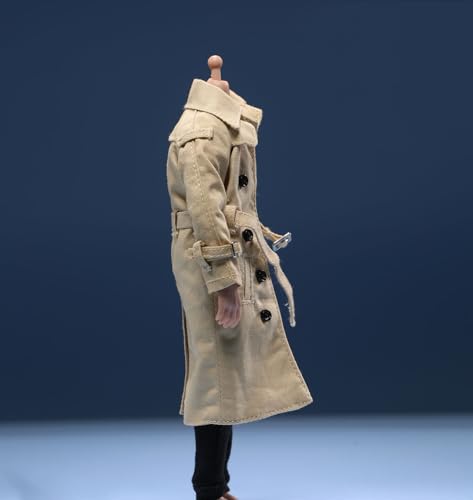 1/12 Scale Male Clothes,Male Windbreaker Long Trench Coat Outfit Clothing for 6inch Soldier Action Figure Body3