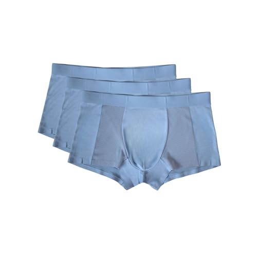 SilkCut Seamless Air Micro Modal Trunk Underwear for Men, 3 Pack, MultiColor (US, Alpha, Medium, Regular, Regular, Blue)