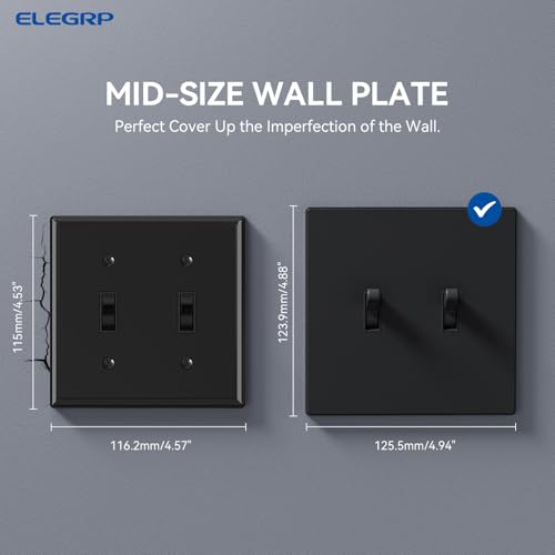 Plaque interrupteur sans vis ELEGRP pour masquer les défauts du mur - 5
