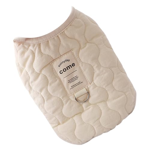 Chaqueta de invierno para perros pequeños, chaqueta cálida para perro con agujero para arnés integrado, agujero para arnés de chaleco para perro pequeño, abrigo cálido para cachorros, ropa para