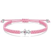 J.Endéar Schutzengel Armband für Tochter, Silber 925 Rot Zirkon Handmade Filigran Armband, Kommun...